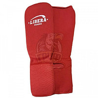 Защита голени и стопы для единоборств Libera (красный) (арт. LIB-770)