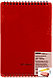 Блокнот на гребне А5 OfficeSpace Base, обложка - пластик, красный, 60 листов, клетка, фото 2