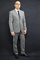 Мужской осенний серый деловой большого размера костюм DOMINION 4482D/5176D 1C28-P49 176 Светло-серый 44р.