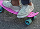 Скейт Пенни Борд  однотонный, матовые колеса 2 дюйма (цвет микс), до 60 кг. розовый, фото 3