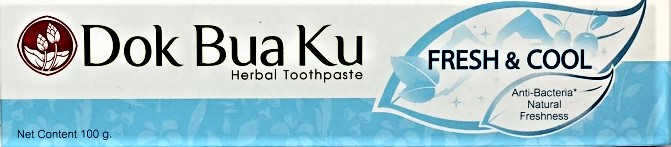 Зубная Паста с Травами Свежесть и Прохлада, Dok Bua Ku, Twin Lotus, 100 г - 97% natural
