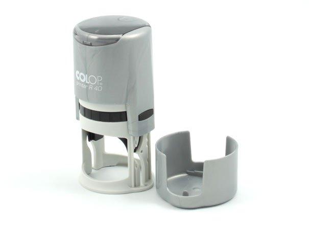 Автоматическая оснастка Colop R40 в боксе для клише печати ø40 мм, корпус серебристый - фото 1 - id-p152648403