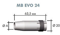 Газовое сопло цилиндрическое (10 шт.) 17*63,5*20 №145.0047 для MB EVO 24 (240D)