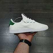 Кроссовки Pharrell X Adidas Tennis Hu White Green, фото 2