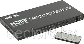 Orient  HDMI Splitter (2in -> 8out, 1.4b,  ПДУ) +  б.п.