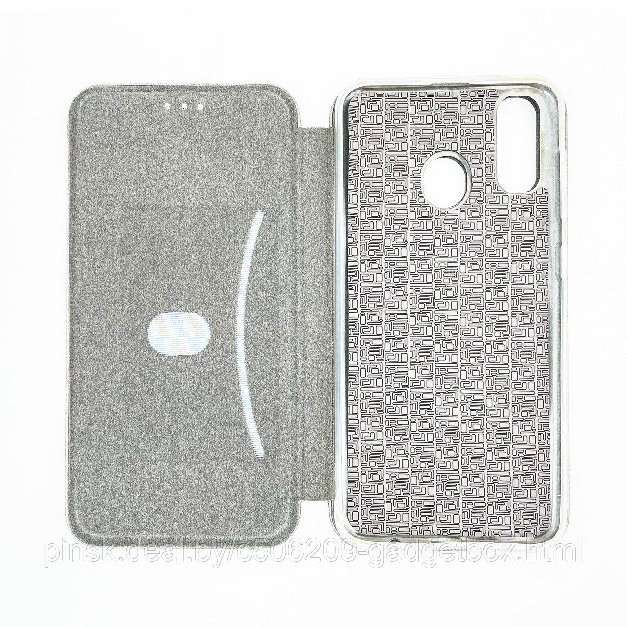 Чехол-книжка Flip Case для Samsung A20 / A30 / M10s Серый, экокожа - фото 3 - id-p130058760