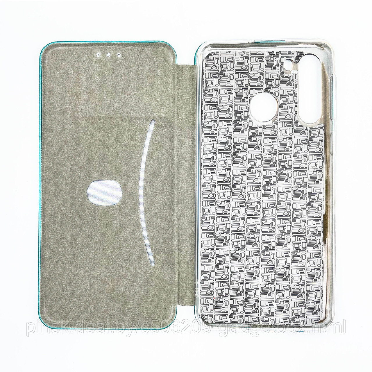 Чехол-книжка Flip Case для Samsung A21 Зеленый, экокожа - фото 3 - id-p130058765