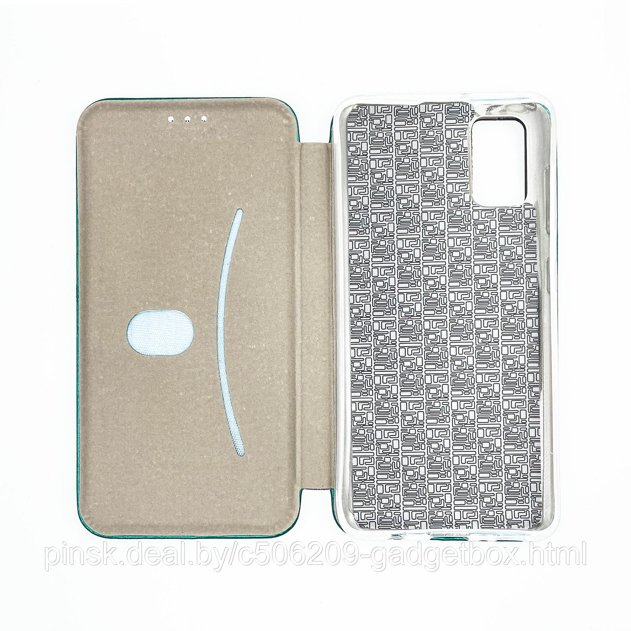Чехол-книжка Flip Case для Samsung A41 Зеленый, экокожа - фото 3 - id-p130058777
