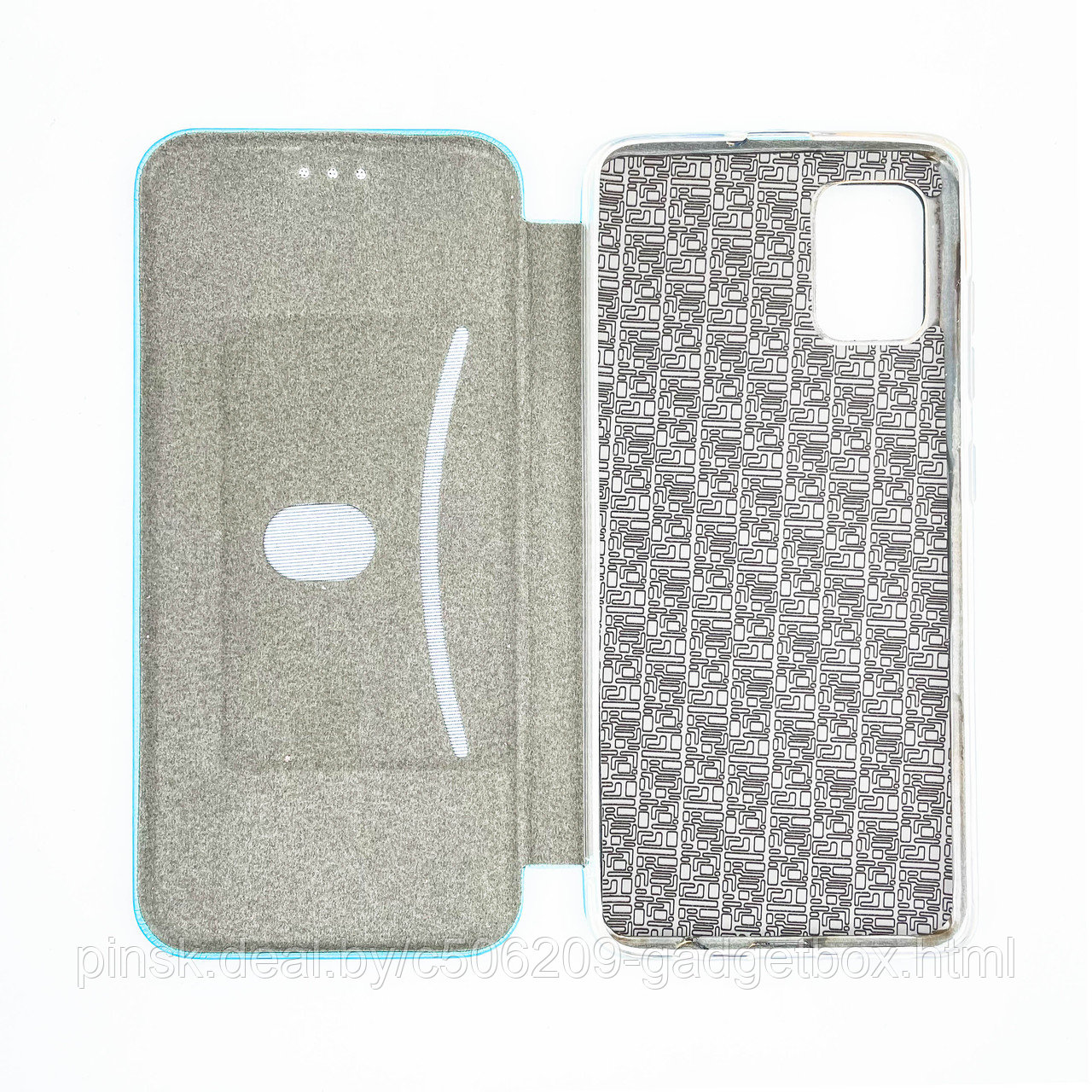 Чехол-книжка Flip Case для Samsung A51 Голубой, экокожа - фото 3 - id-p130058783