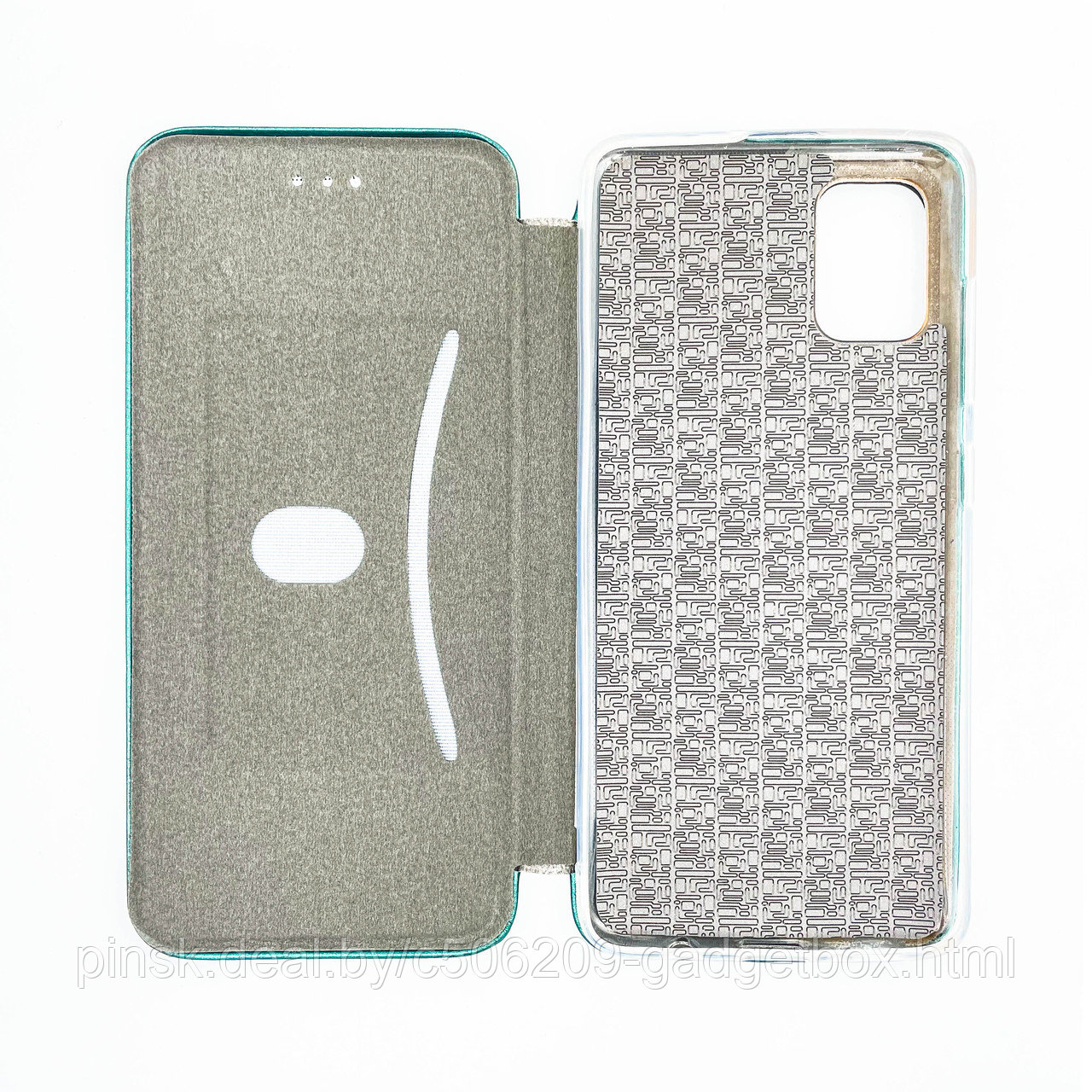 Чехол-книжка Flip Case для Samsung A51 Зеленый, экокожа - фото 3 - id-p130058788