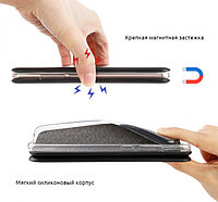 Чехол-книжка Flip Case для Samsung A91 Черный, экокожа
