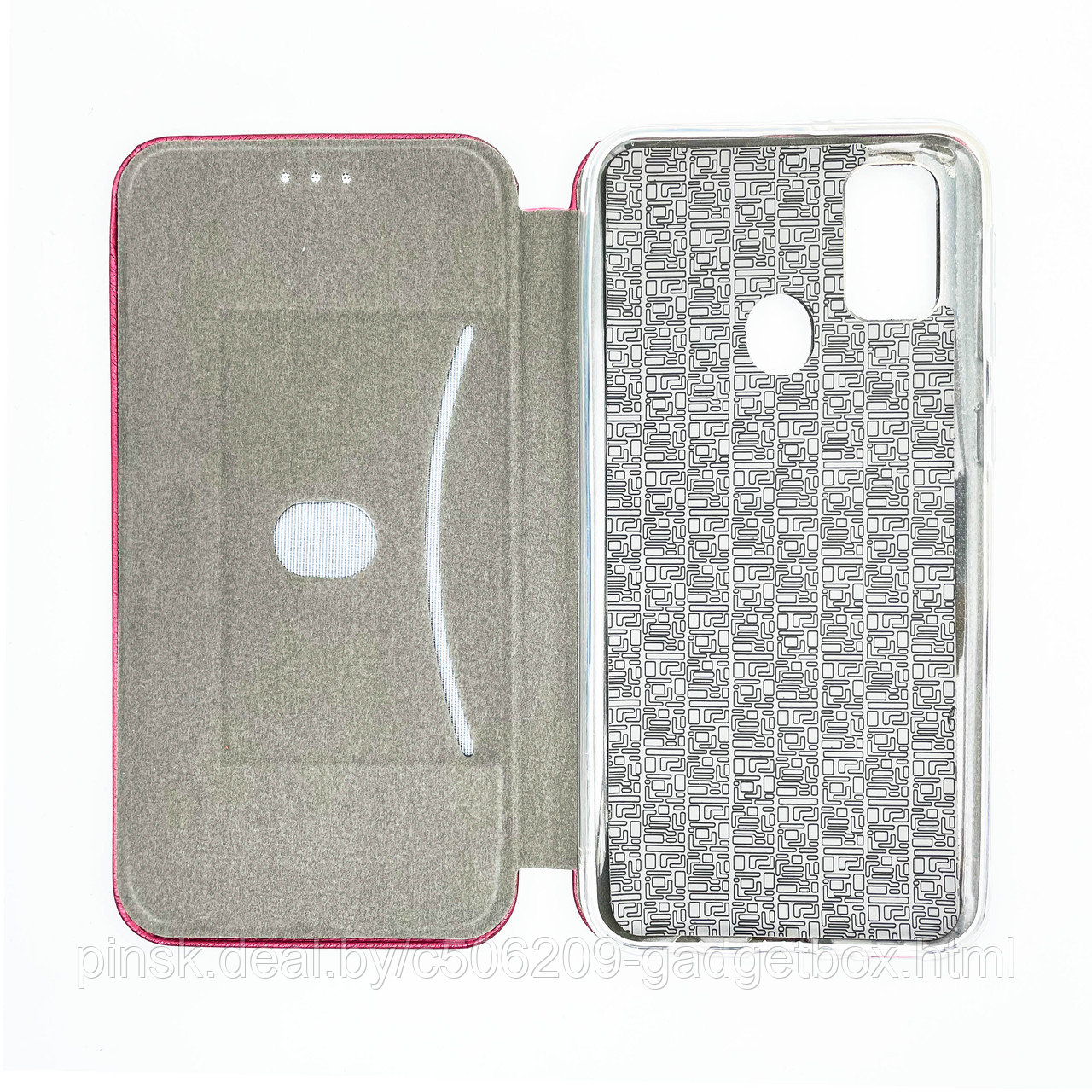 Чехол-книжка Flip Case для Samsung M30s / M21 Бордовый, экокожа - фото 3 - id-p130058841