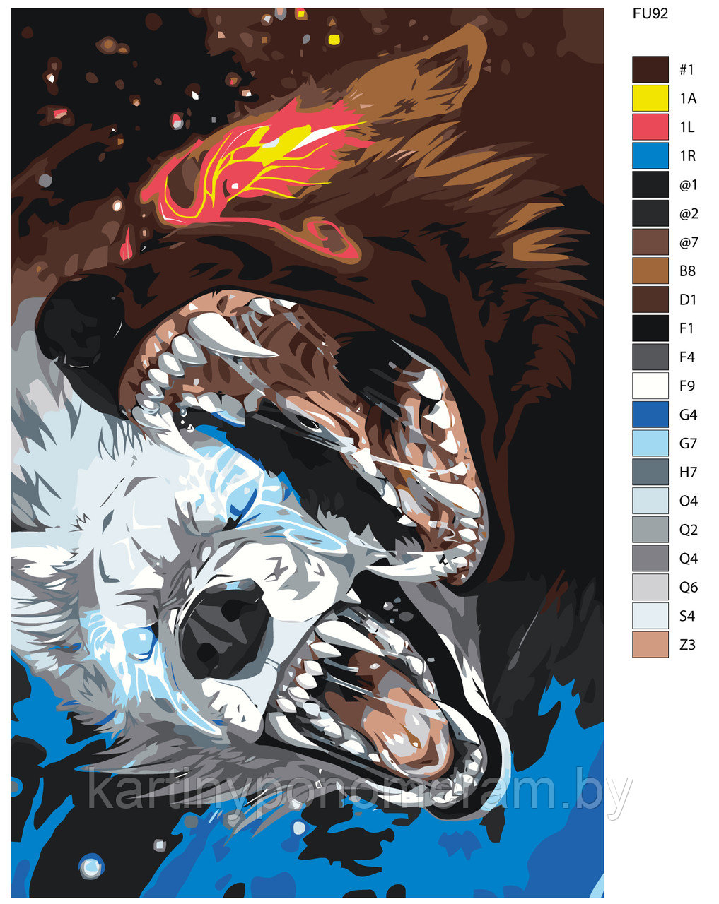 Картина по номерам, 40 x 60, FU92