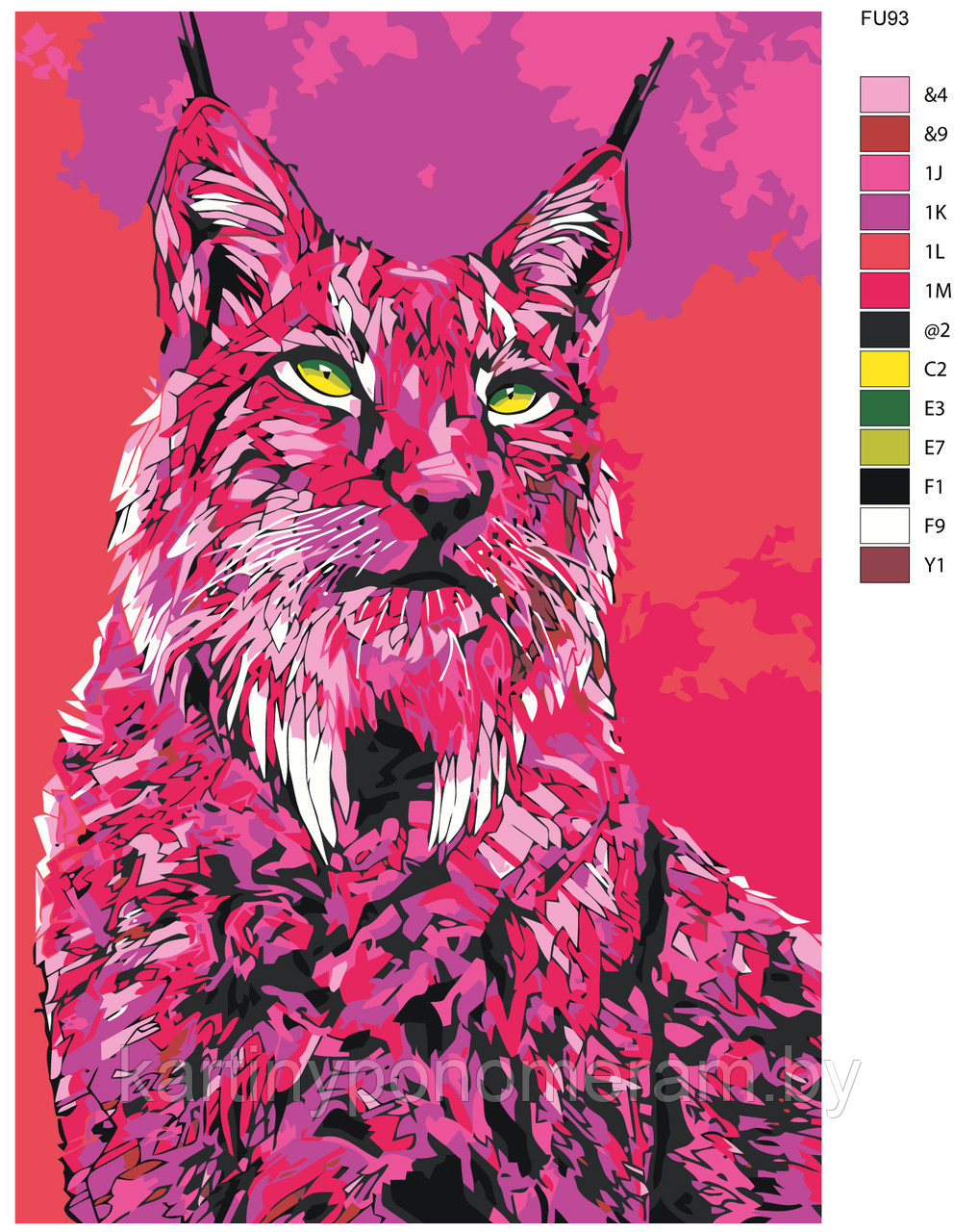 Картина по номерам, 40 x 60, FU93
