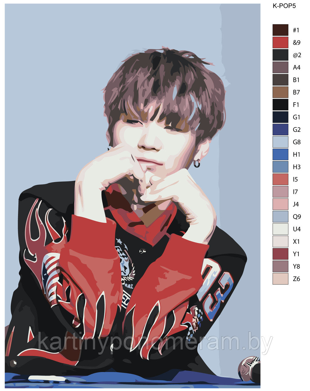 Картина по номерам, 40 x 60, K-POP5