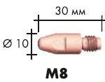 Наконечник E-Cu для Al M8 30*10*0,8 №141.0003 для MB EVO 26/36