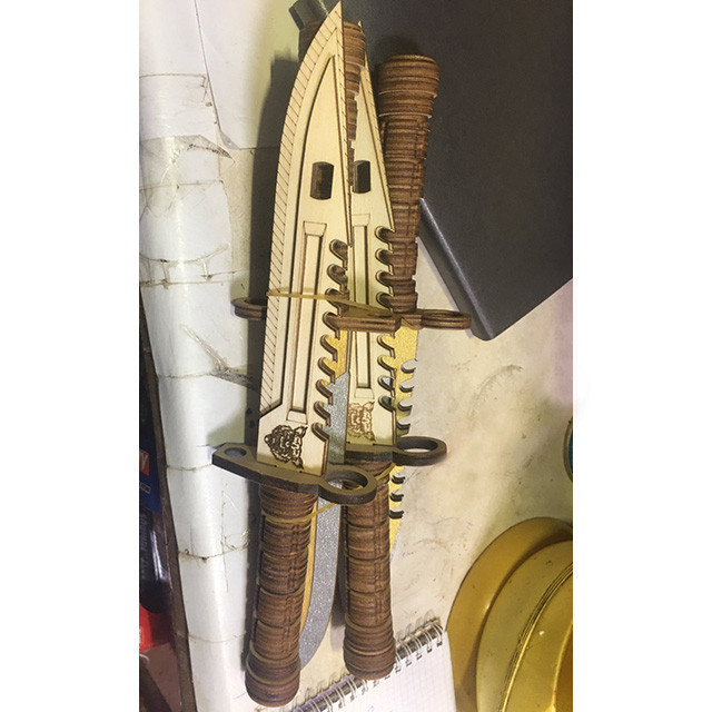 Сувенир деревянный штык-нож КС ГО/CS GO - фото 1 - id-p152762330