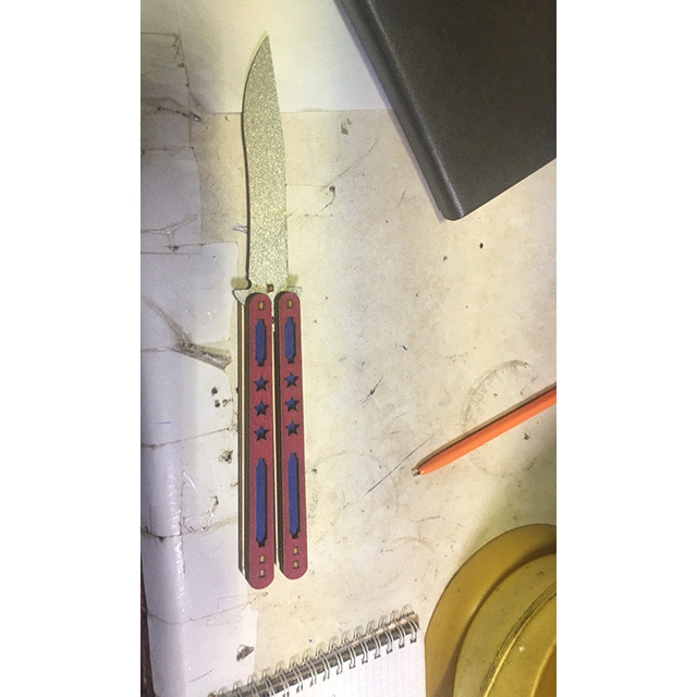 Деревянный нож-бабочка CS GO (поверхностная закалка) в ассортименте - фото 4 - id-p152764668