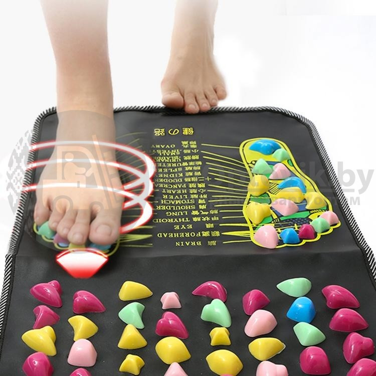 Массажный коврик для ног (ортопедический коврик) Foot-Massage MAT Камушки (175,0 35,0 см) - фото 2 - id-p93845382