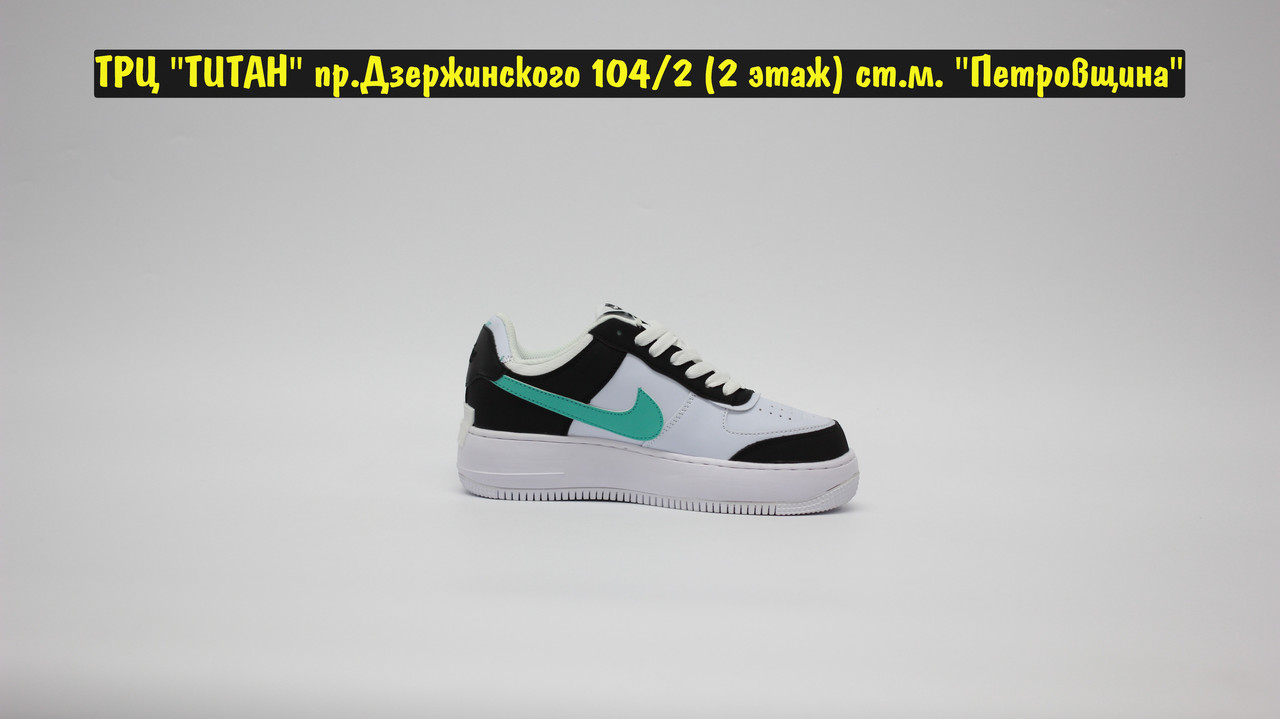 Кроссовки Nike Air Force 1 Shadow White Black Blue - фото 4 - id-p152826220