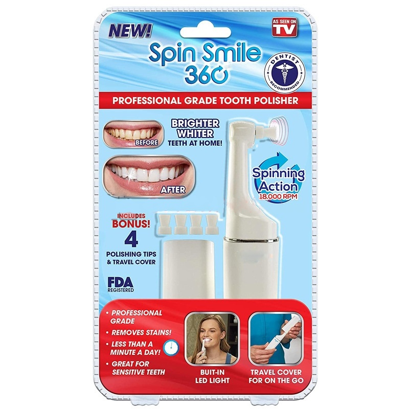 Набор для отбеливания зубов Spin Smile 360 Professional Grade Tooth Polisher - фото 1 - id-p143823694