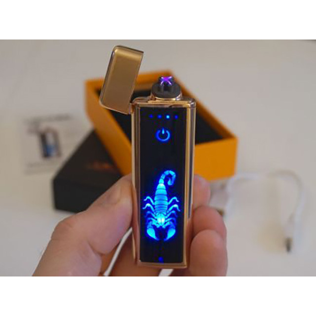 Электронная сенсорная зажигалка USB Волк в подарочной упаковке - фото 6 - id-p152875752