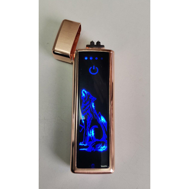 Электронная сенсорная зажигалка USB Волк в подарочной упаковке - фото 1 - id-p152875752