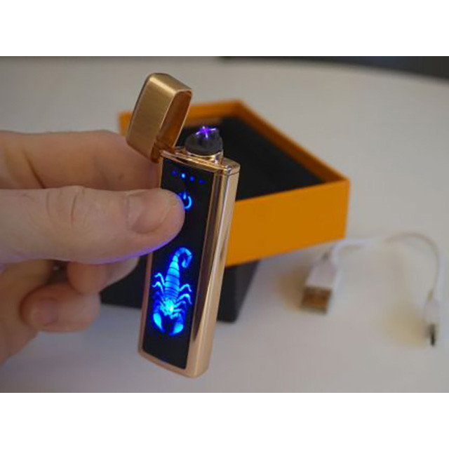 Электронная сенсорная зажигалка USB Волк в подарочной упаковке - фото 5 - id-p152875752