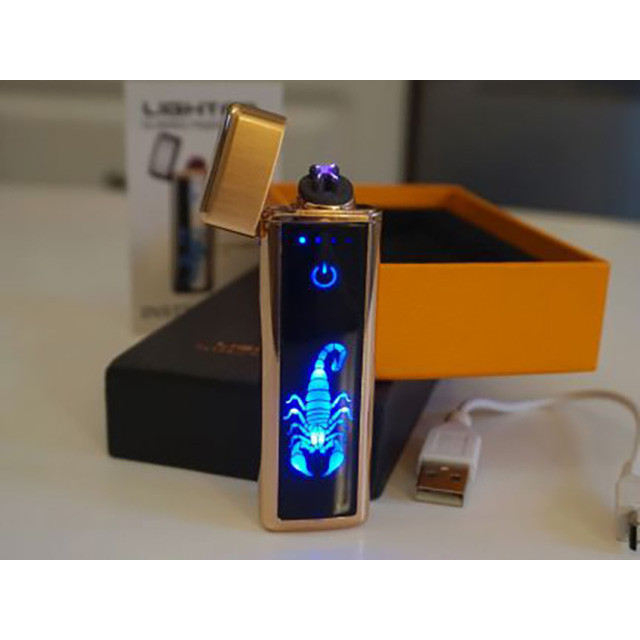 Электронная сенсорная зажигалка USB Волк в подарочной упаковке - фото 4 - id-p152875752