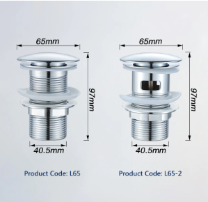 Клапан керамический хром на умывальник (клик - клак) LEDEME L65 - фото 2 - id-p152902016