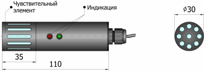 Датчик углекислого газа (CO2) маятниковый SCO2-30V110-I420-5K-TF - фото 2 - id-p152902072