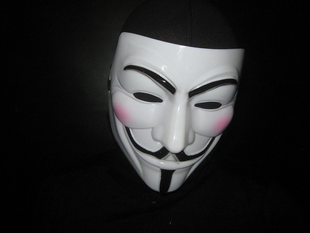 Маска Анонимуса (Гая Фокса) черная - фото 5 - id-p152902724