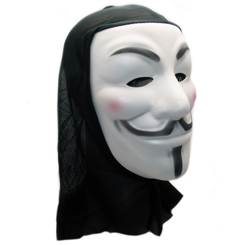 Маска Анонимуса (Гая Фокса) черная - фото 6 - id-p152902724