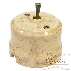 Кнопка-тумблер Lindas, цвет карамель, ручка бронза - фото 1 - id-p152902732