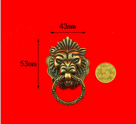 Ручка "Голова льва" для шкатулок бронза