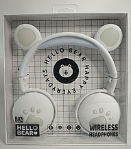 Беспроводные наушники HELLO BEAR BK5 LED белые