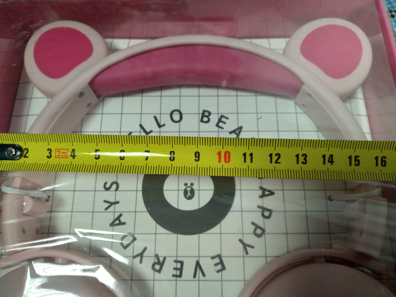 Беспроводные наушники HELLO BEAR BK5 LED розовые - фото 3 - id-p152910440