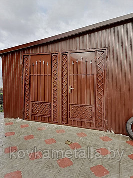 Ворота кованые для гаража
