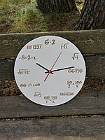 Часы деревянные с формулами, фото 2