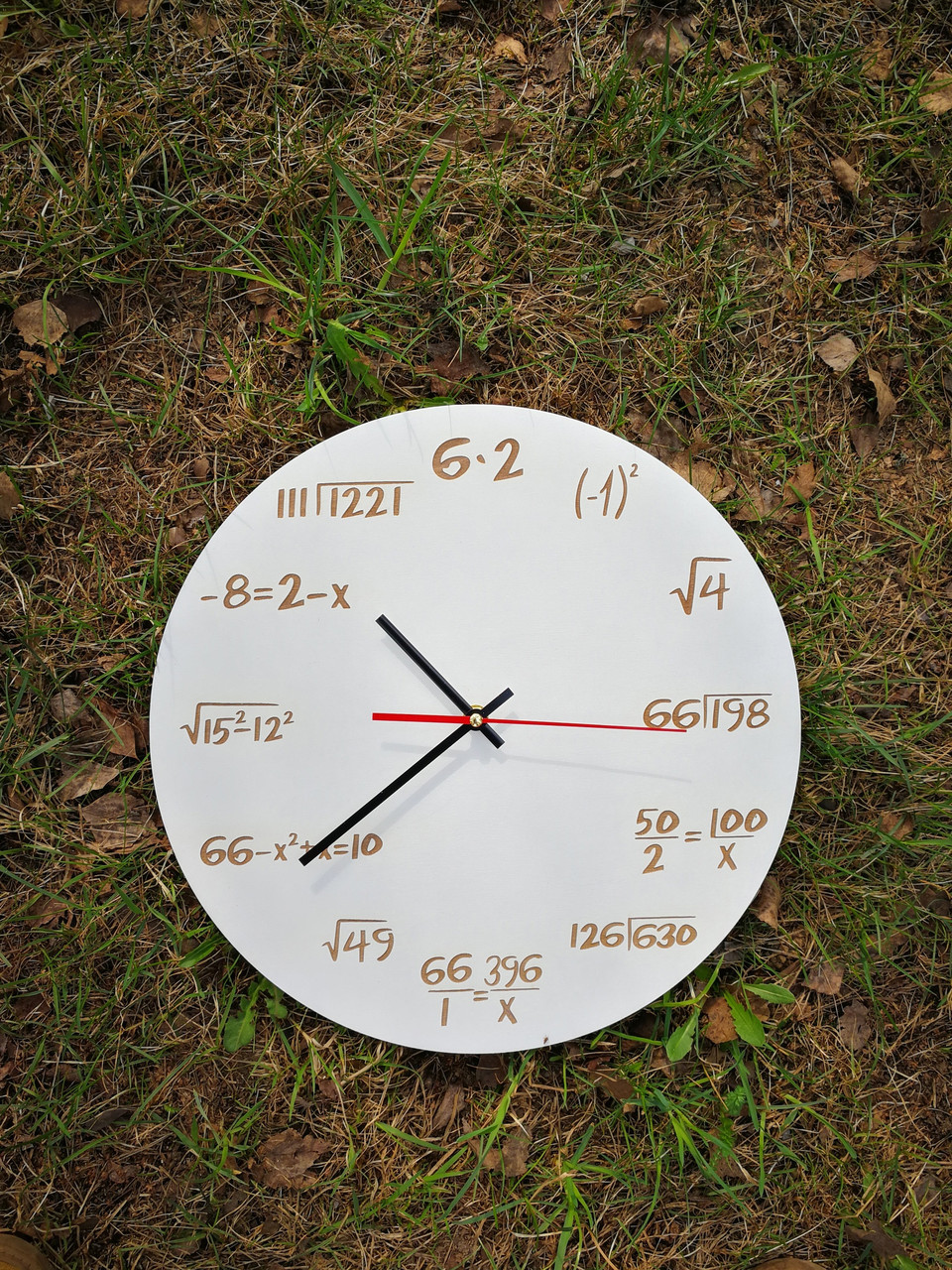 Часы деревянные с формулами