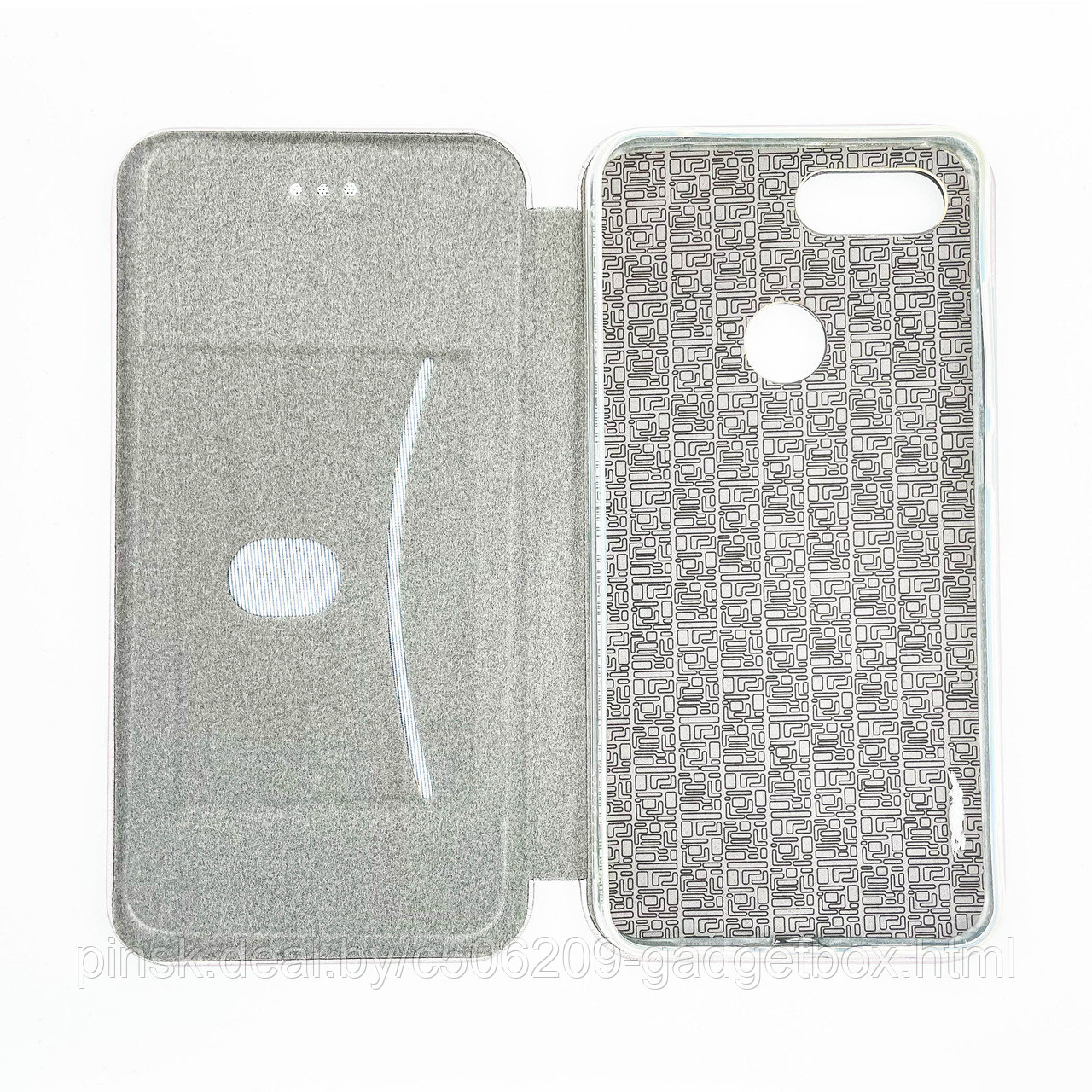 Чехол-книжка Flip Case для Xiaomi Mi 8 Lite Серый, экокожа - фото 3 - id-p130058867