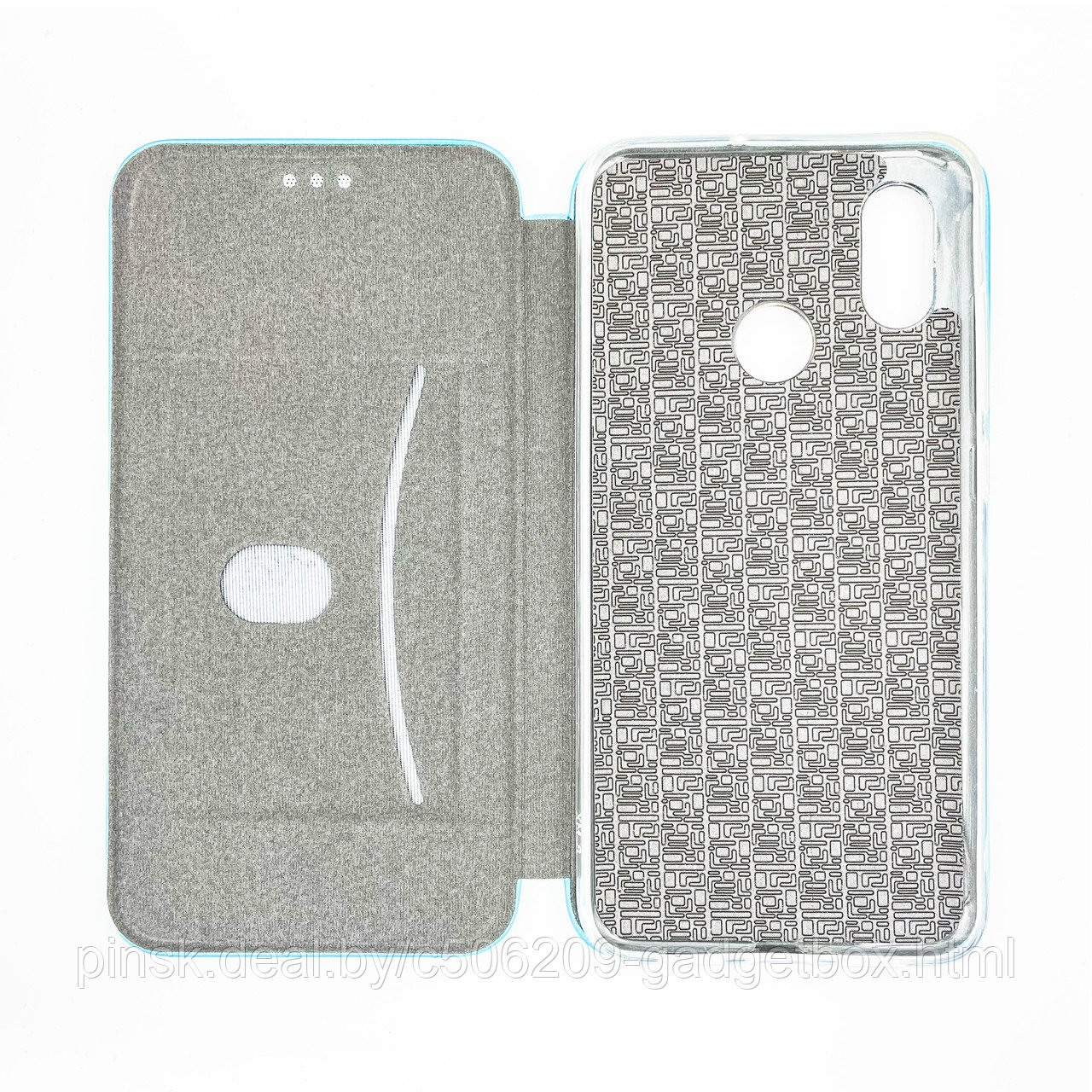 Чехол-книжка Flip Case для Xiaomi Mi 8 Голубой, экокожа - фото 2 - id-p130058864