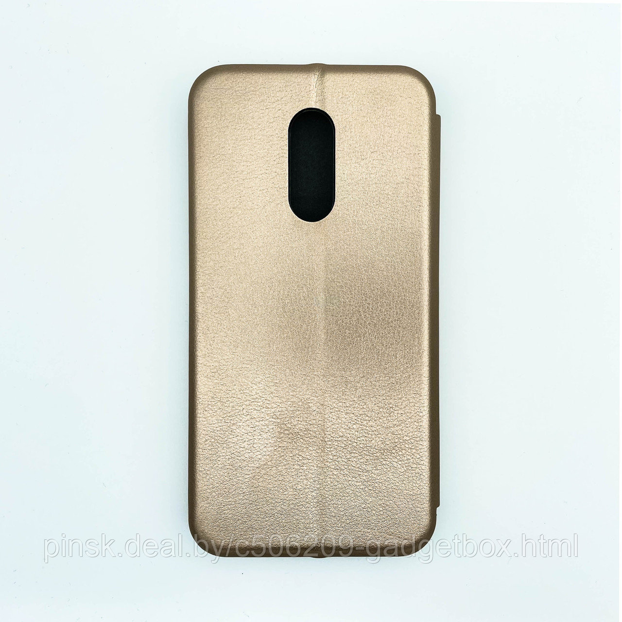 Чехол-книжка Flip Case для Xiaomi Redmi 5 Plus Золотой, экокожа - фото 2 - id-p130058955
