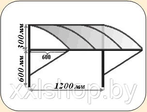 Козырек над крыльцом КС-20 - фото 2 - id-p74586945