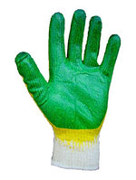 Перчатки защитные, х/б точка, х/б двойной облив, нитриловые синие/черные/зеленые