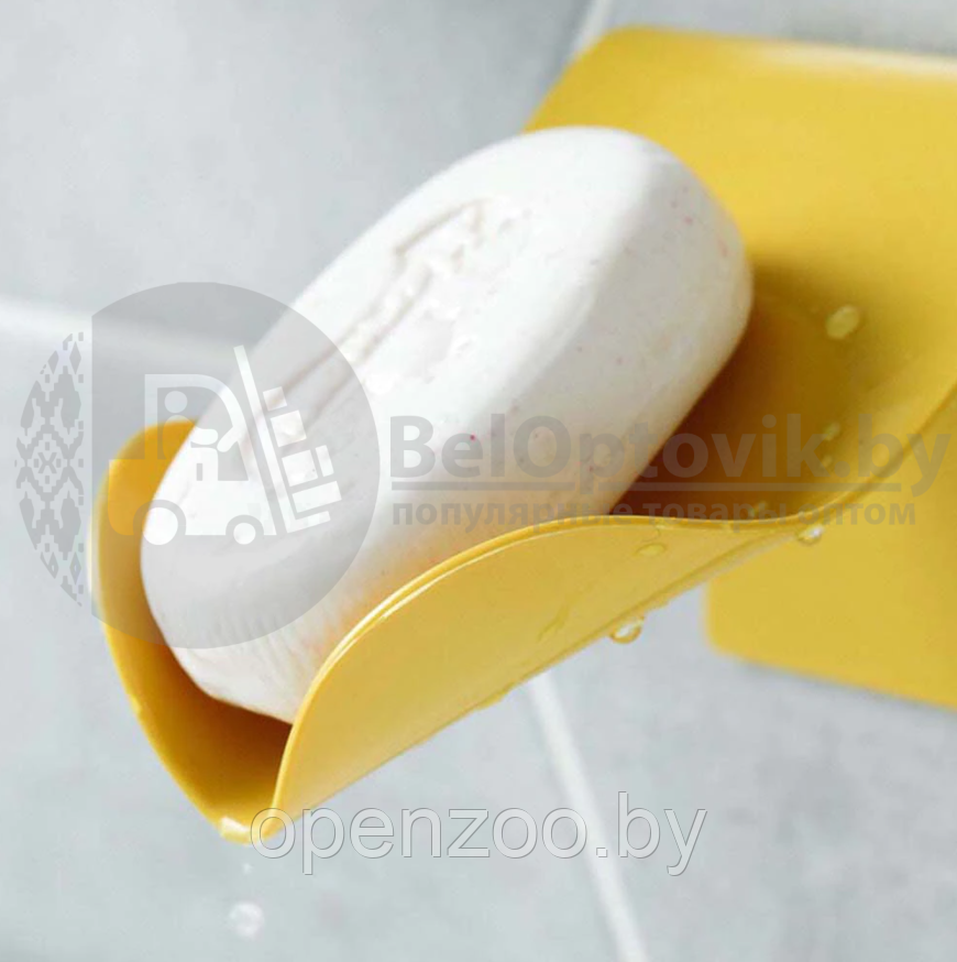 Мыльница подвесная настенная/Держатель пластиковый для мыла Белая - фото 5 - id-p138005049