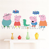 Наклейка на стену для девочек «Свинка Пеппа и семья (Peppa Pig)», фото 2
