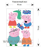 Наклейка на стену для девочек «Свинка Пеппа и семья (Peppa Pig)», фото 6