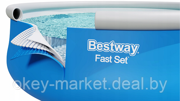 Надувной бассейн Bestway Fast Set с фильтр-насосом 57313 (457x84), фото 2