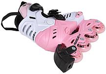 Раздвижные роликовые коньки Powerslide Khaan Jr. LTD розовые р-р 31-34, фото 3